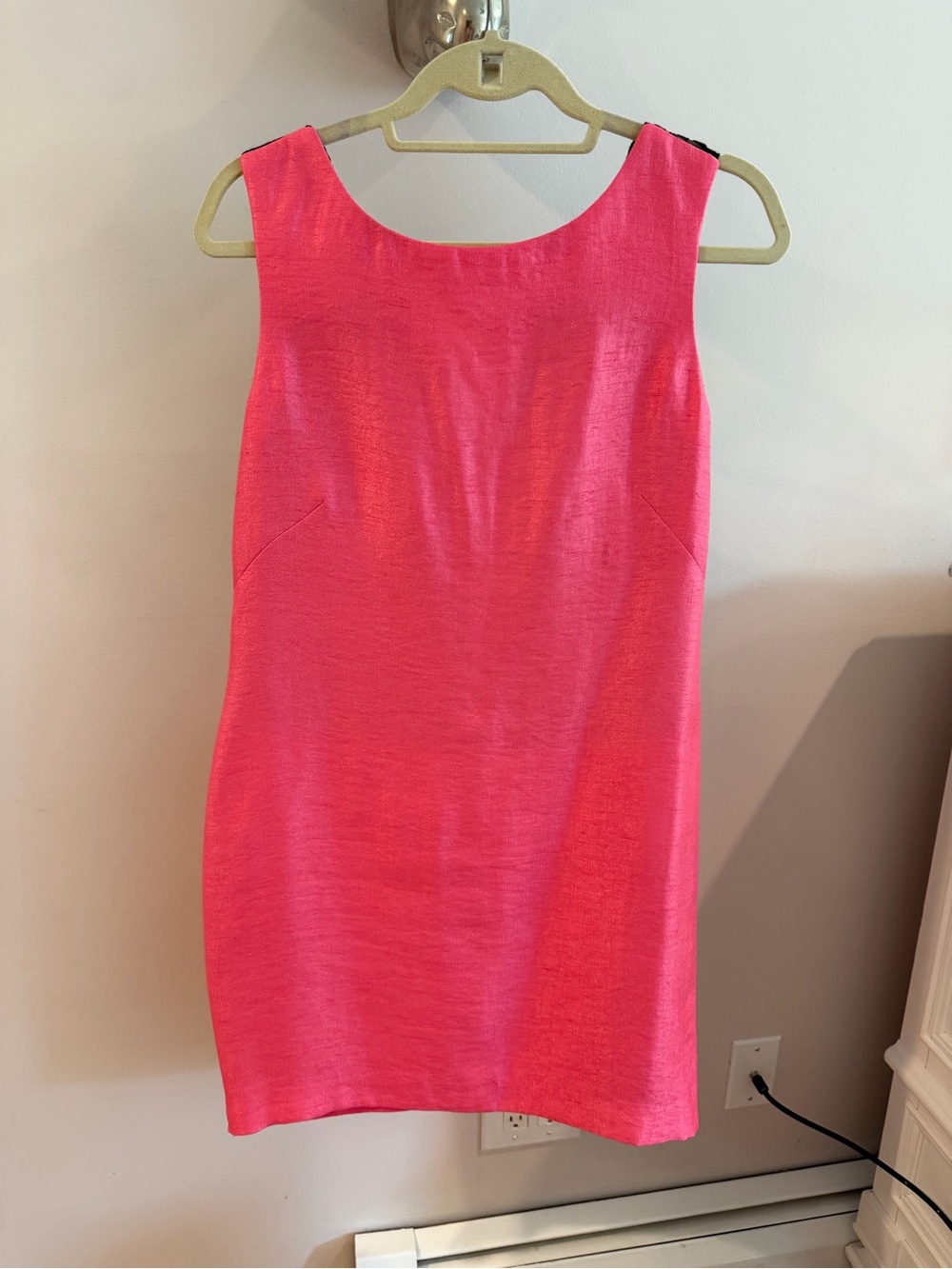 RACHEL Rachel Roy Hot Pink and Black Lace Tank Dress